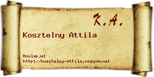 Kosztelny Attila névjegykártya